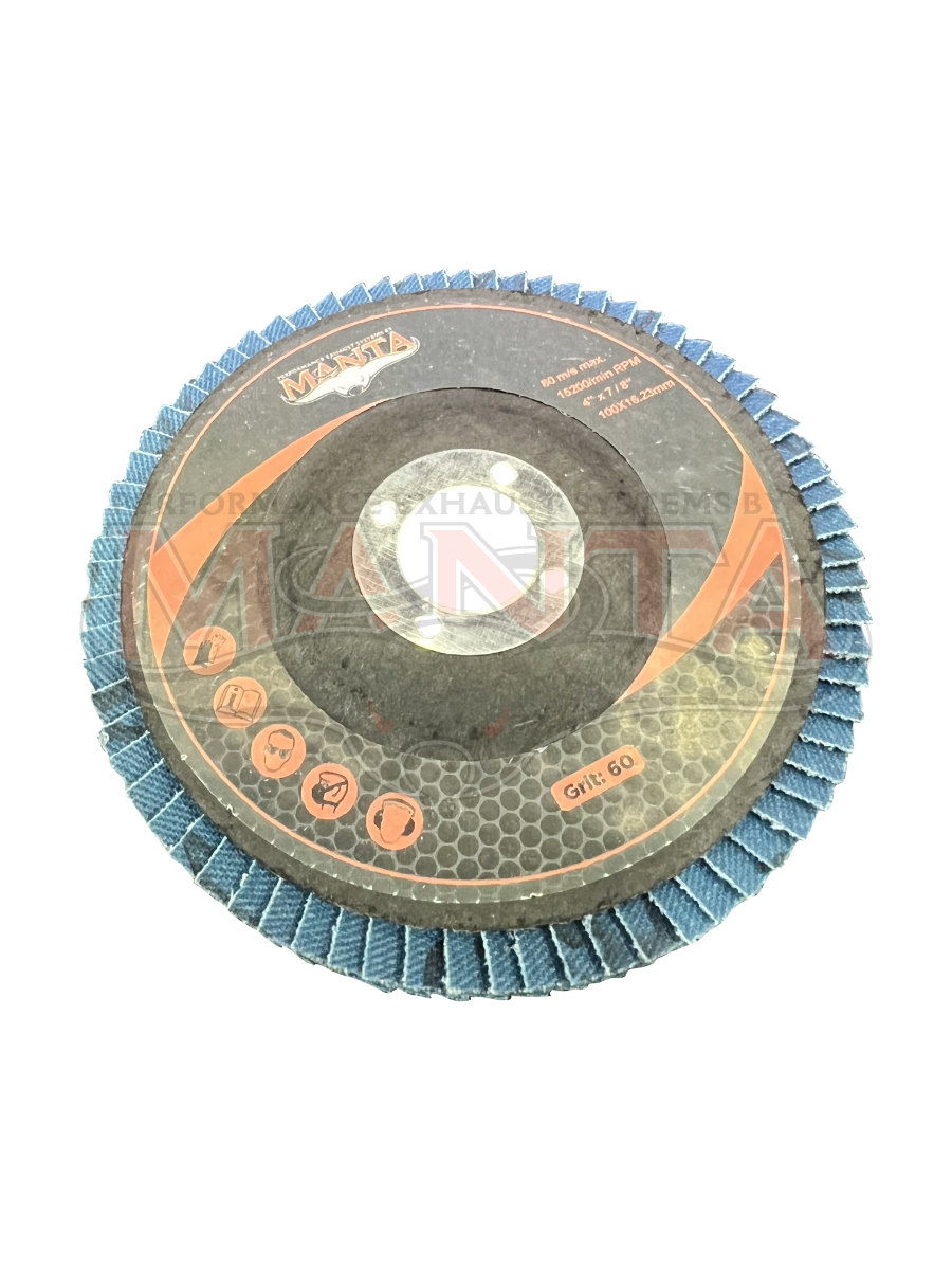 Abrasive Flap Disc 100x16 Bore-60grit